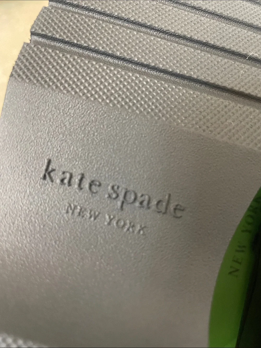 kate spade Black Leather Platform Loafers with Gold Spade Accent